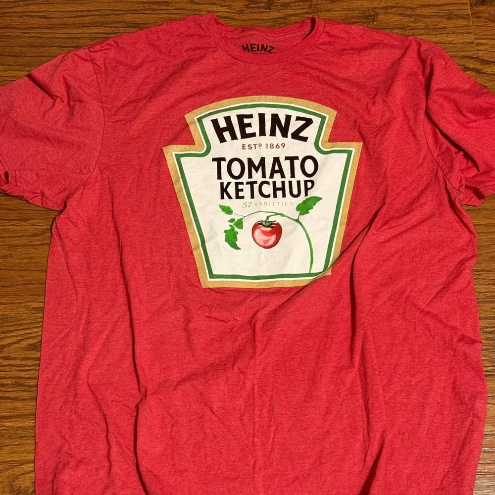 Heinz Tomato Ketchup T-Shirt XXL Red Retro Foodie Graphic Tee Unisex Fast Food